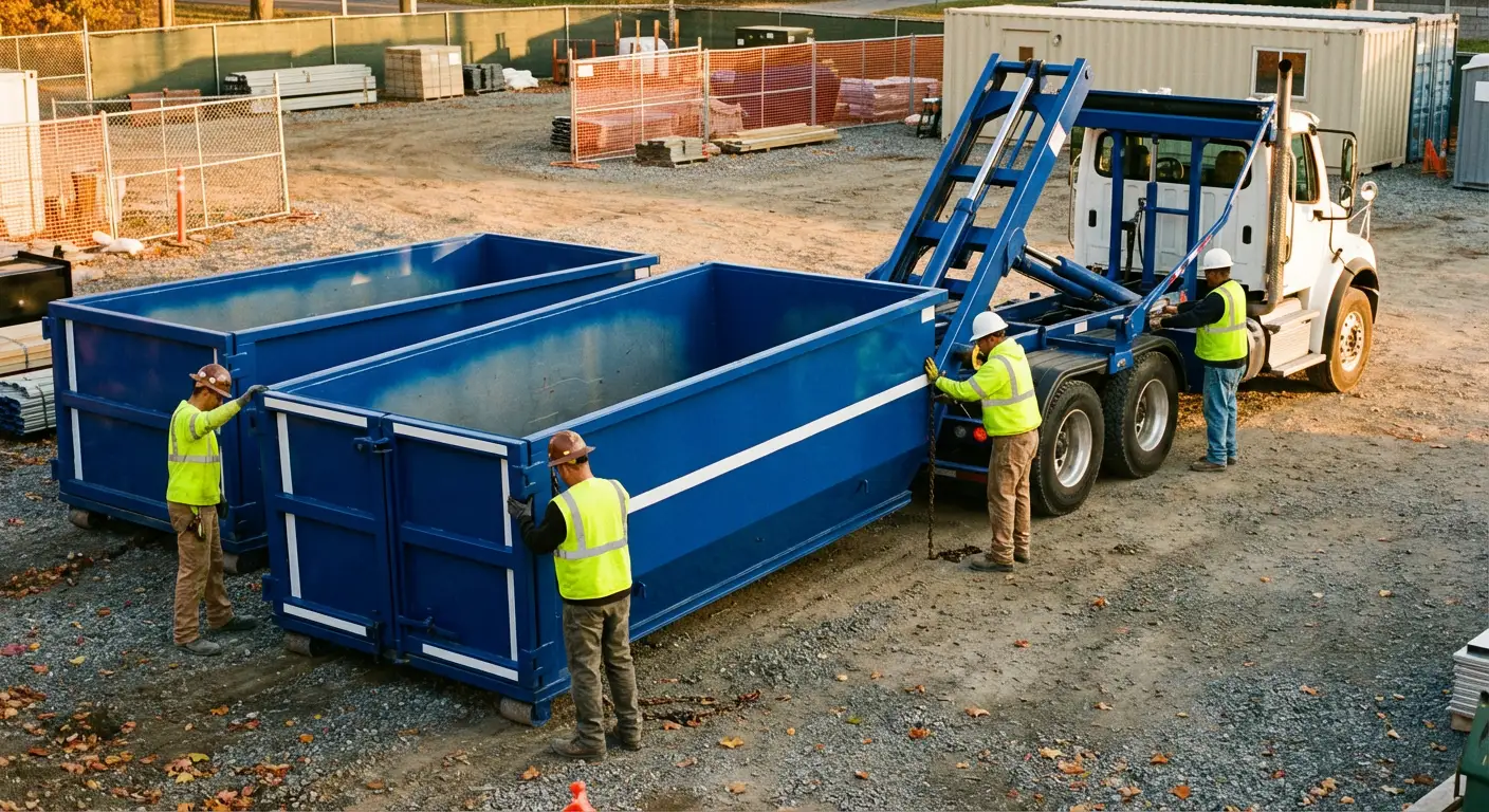 Commercial dumpster logistics and delivery truck access in Carlsbad, CA